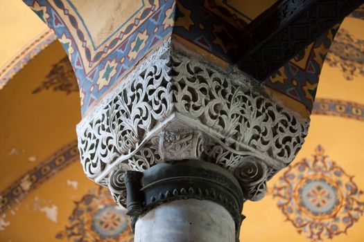 Interior of the Hagia Sophia in Istanbul. Turkey 