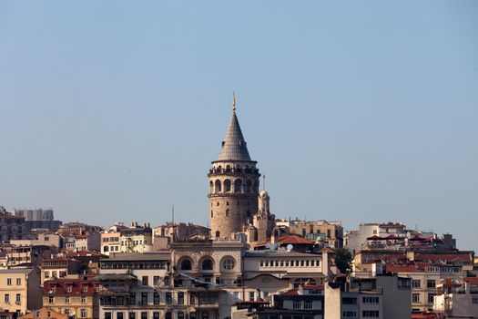 Galata tower in Beyoglu district of Istanbul, Turkey