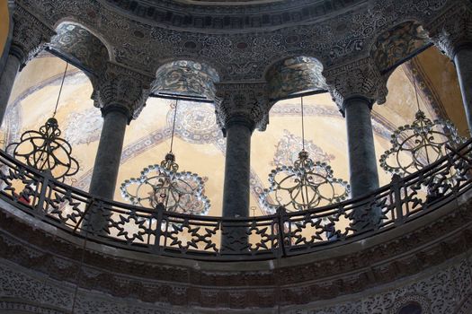 Interior of the Hagia Sophia in Istanbul. Turkey 