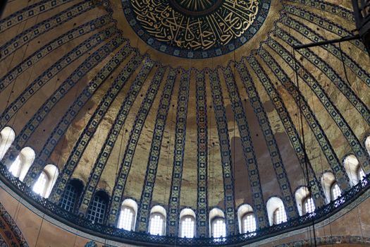 Interior of the Hagia Sophia in Istanbul. Turkey 