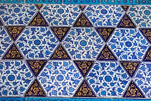 Handmade Tiles. Topkapi Palace in Istanbul,Turkey