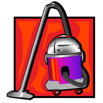 retro vacuum cleaner clip art