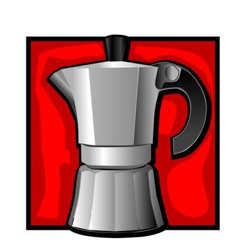 classic espresso kettle retro clip art