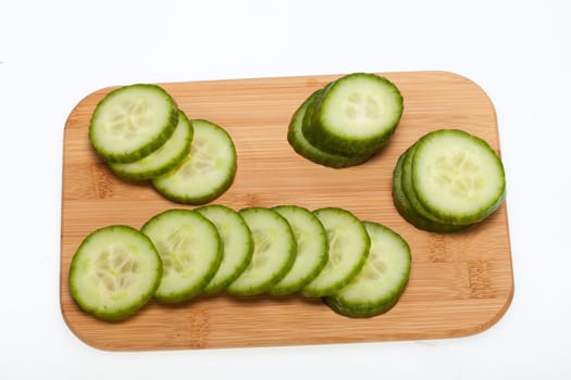 The green cucumber isolated on white background 