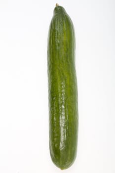 The green cucumber isolated on white background 