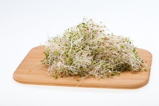The healthy diet. Fresh sprouts isolated on white background 