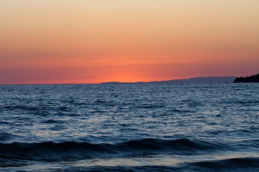 Sunset over the sea 