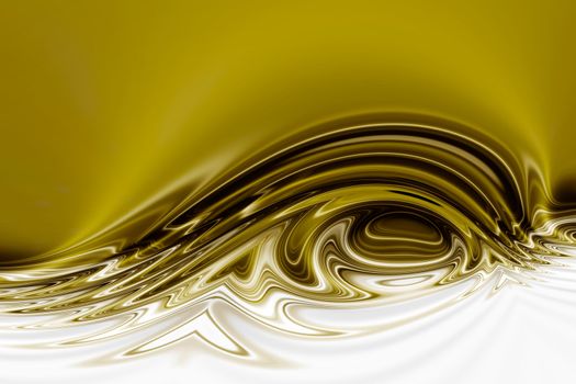 wave abstract background white and gold
