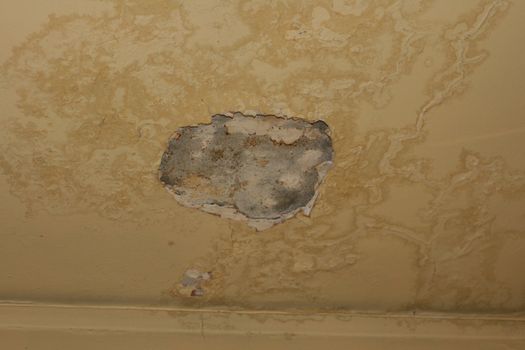 Crack in the ceiling of an old house