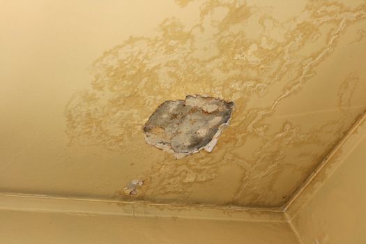 Crack in the ceiling of an old house