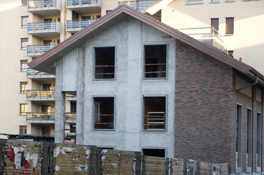 House under construction, Milan - italy