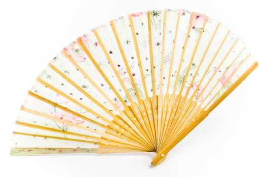 China hand fan isolated on white