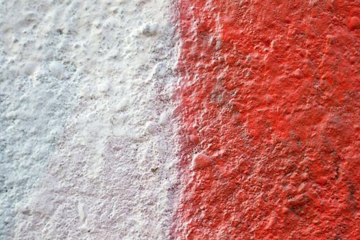 Red color on a white wall