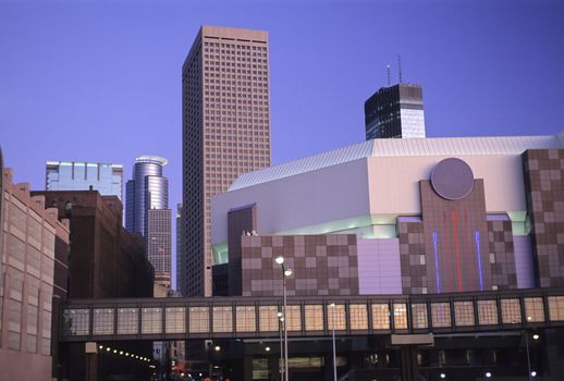 Minneapolis Minnesota Target Center and Skyway

