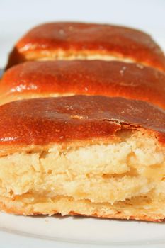 Close up of a nazook pastry on a plate.