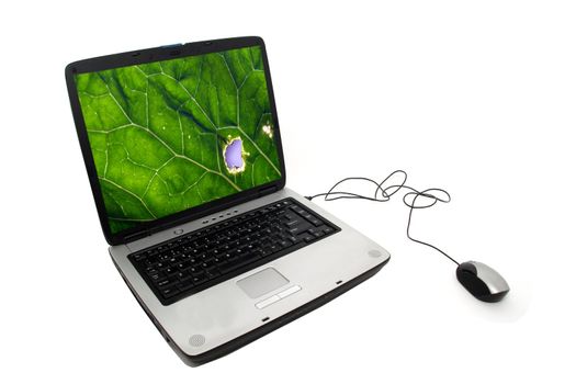 Portable Pc over white background