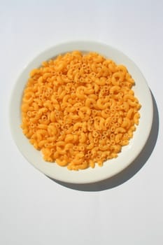 Close up of a pasta on a plate.
