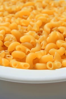 Close up of a pasta on a plate.
