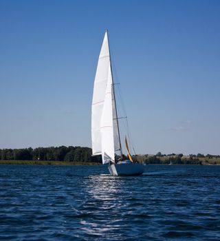 yacht on the lake