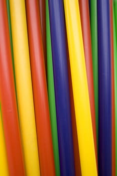 A lot of colored pipes