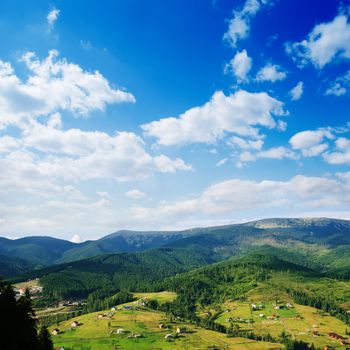 Carpathian mountains in summer, Bukovel resort, Ukraine