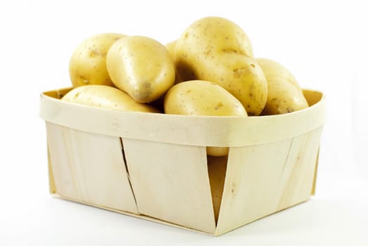 a basket of potatoes