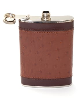 Hip flask isolated on white background