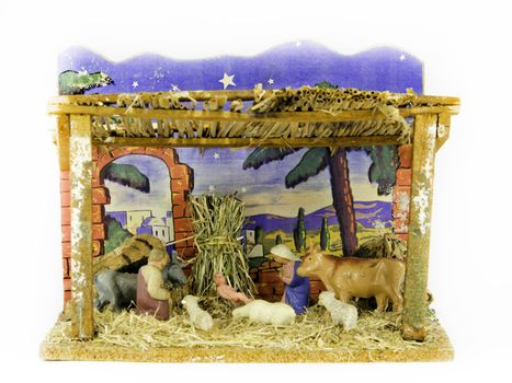 an old christmas crib