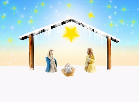 illustration of the nativity scene