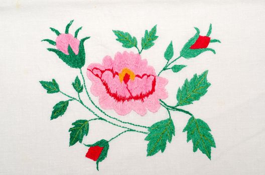 roses as handicraft embroidery good