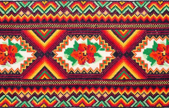 embroidered good by cross-stitch pattern. ukrainian ethnic ornament