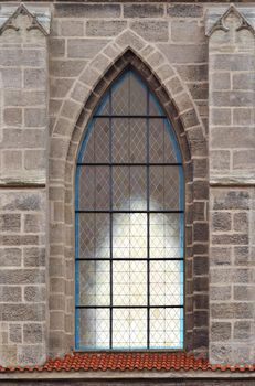 Detail of the gothic window - gothic arch