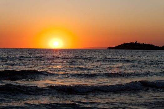 Sunset over the sea 