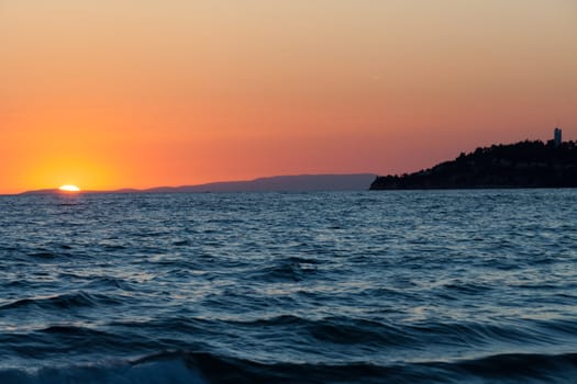 Sunset over the sea 