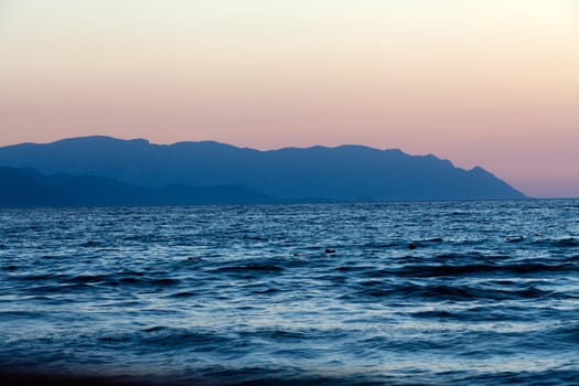 Sunset over the sea 