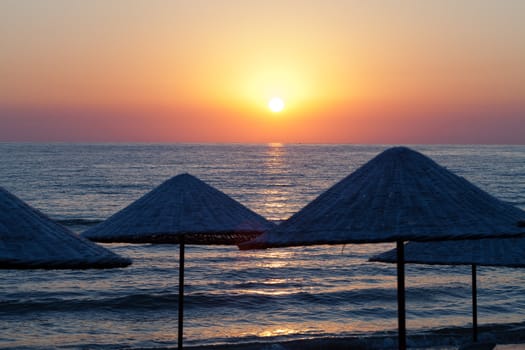 Sunset over the sea 