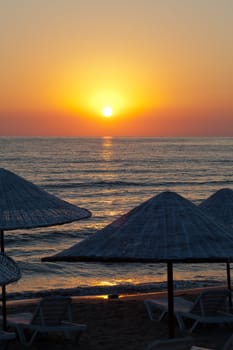 Sunset over the sea 