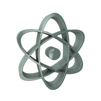 a three-dimensional representation of an atom for the icon view