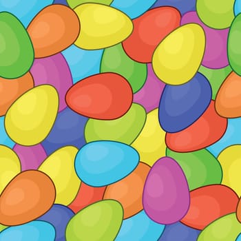 Seamless background, pattern of colorful Easter eggs.