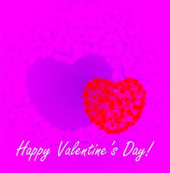 St. Valentine's Day background with two hearts