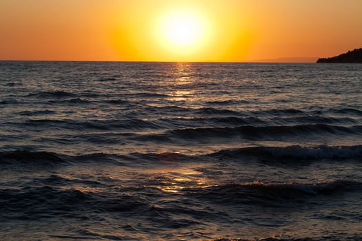 Sunset over the sea 