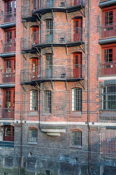 Facade detail in the Old Warehouse District - Sandtorkai