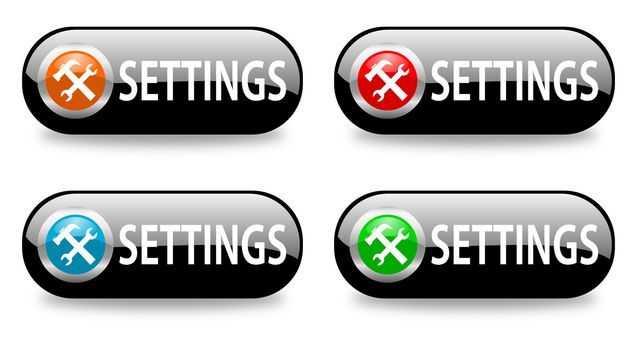 settings glossy icon