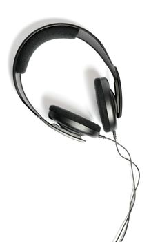 Headphones on white background