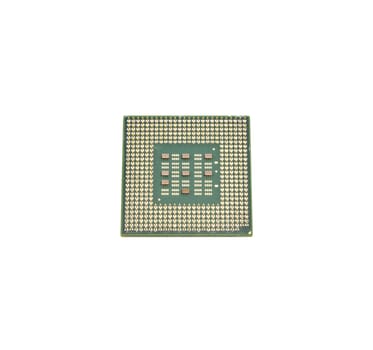 Processor from the bottom up isolated on white background