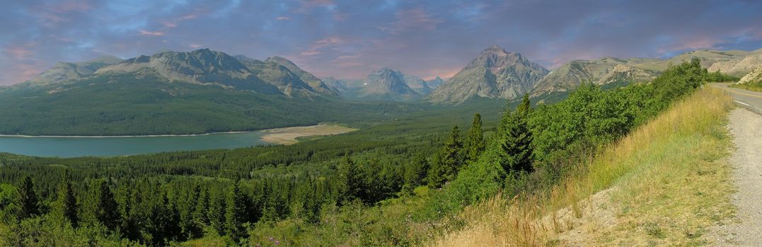 Panorama of Glacier National Park, Montana, U.S.A.