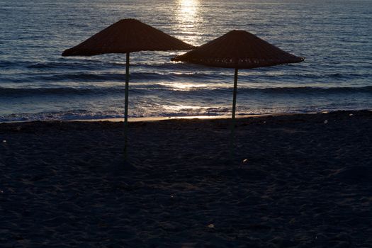  umbrellas on the beach