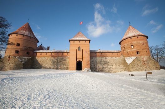 Famous m edieval castle in Trakai near Vilnius, Lithuania