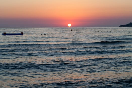 Sunset over the sea 