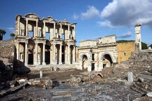 Library of Celsus, ruins of ancient  Ephesus,  Turkey 